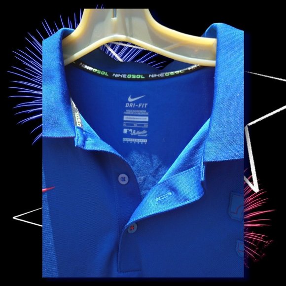 Nike Dri-Fit Men's Royal Blue Short Sleeve Golf Polo T Shirt Size XL T  Logo - Picture 3 of 6